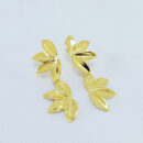 Brinco folha pêndulo chapeada