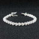 Pulseira riviera coração cravejado