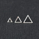 Trio de brincos triângular vazado