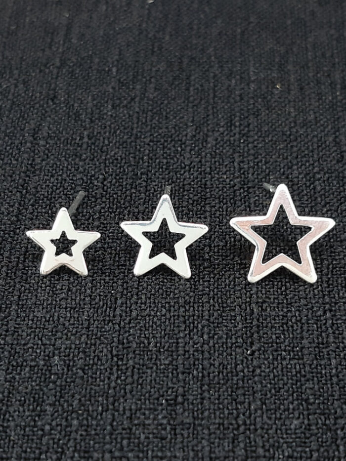 Trio de brincos Estrela vazada