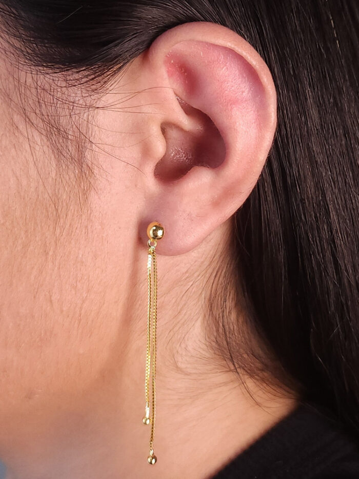 Brinco fio veneziana duplo