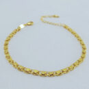 Pulseira elo vazado detalhe coração liso