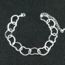 Pulseira elos corações vazado