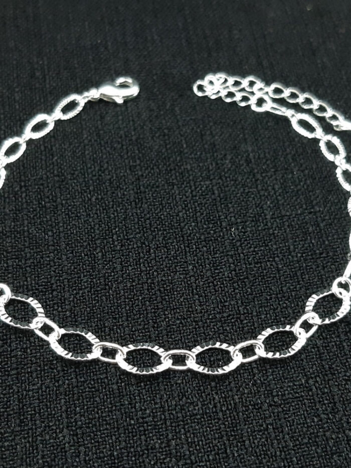 Pulseira elos ovais detalhado