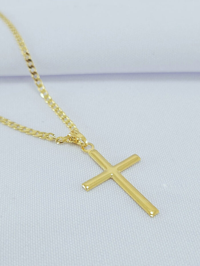 Cordão masculino pigente cruz