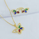 Conjunto borboleta colorida