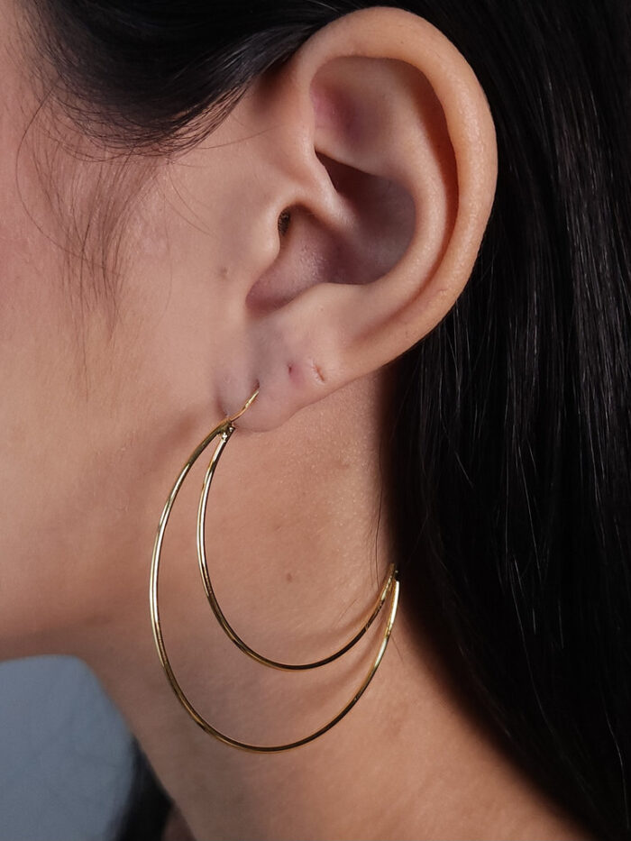 Argola fio duplo vazado