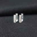 Argola quadrada faixa cravejado