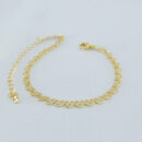 Pulseira elos corações entrelaçados