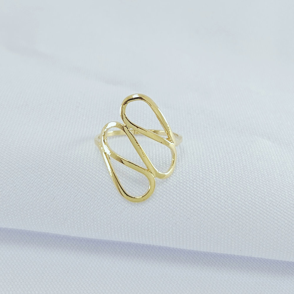 Anel fios lisos vazados - Imagem 2