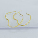 Brinco argola fio coração