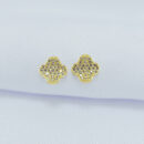 Brinco trevo cravejado