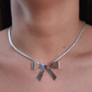 Gargantilha choker malha cobra com laço