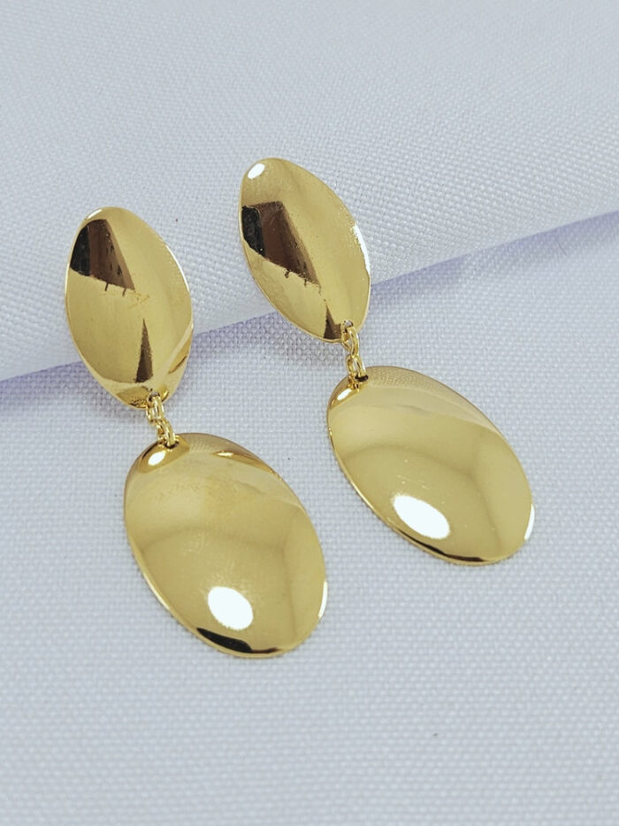 Brinco elo chapeado liso