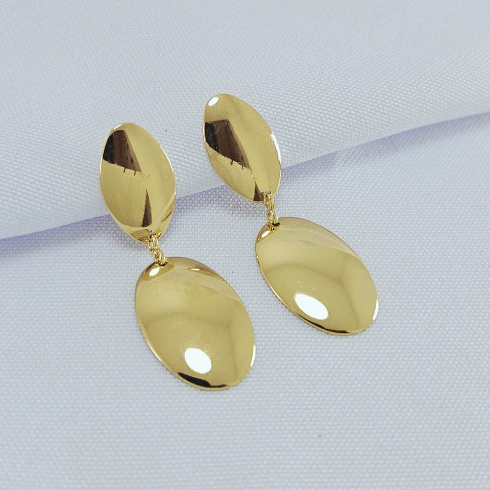 Brinco elo chapeado liso