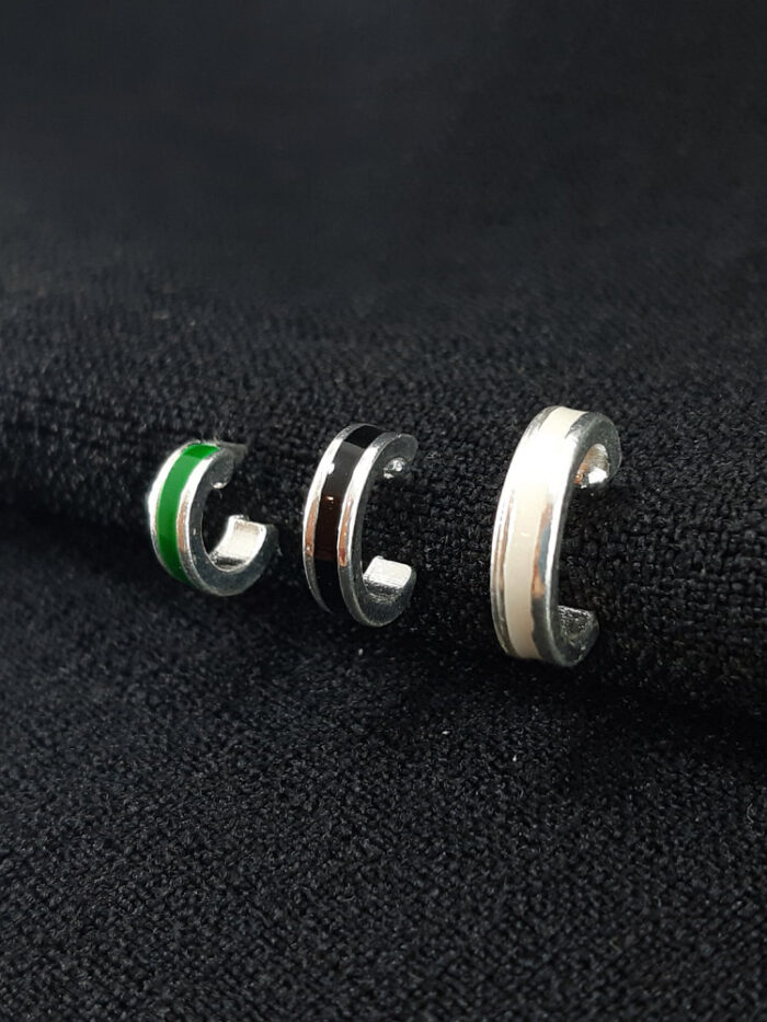 Trio de argolas cores variados