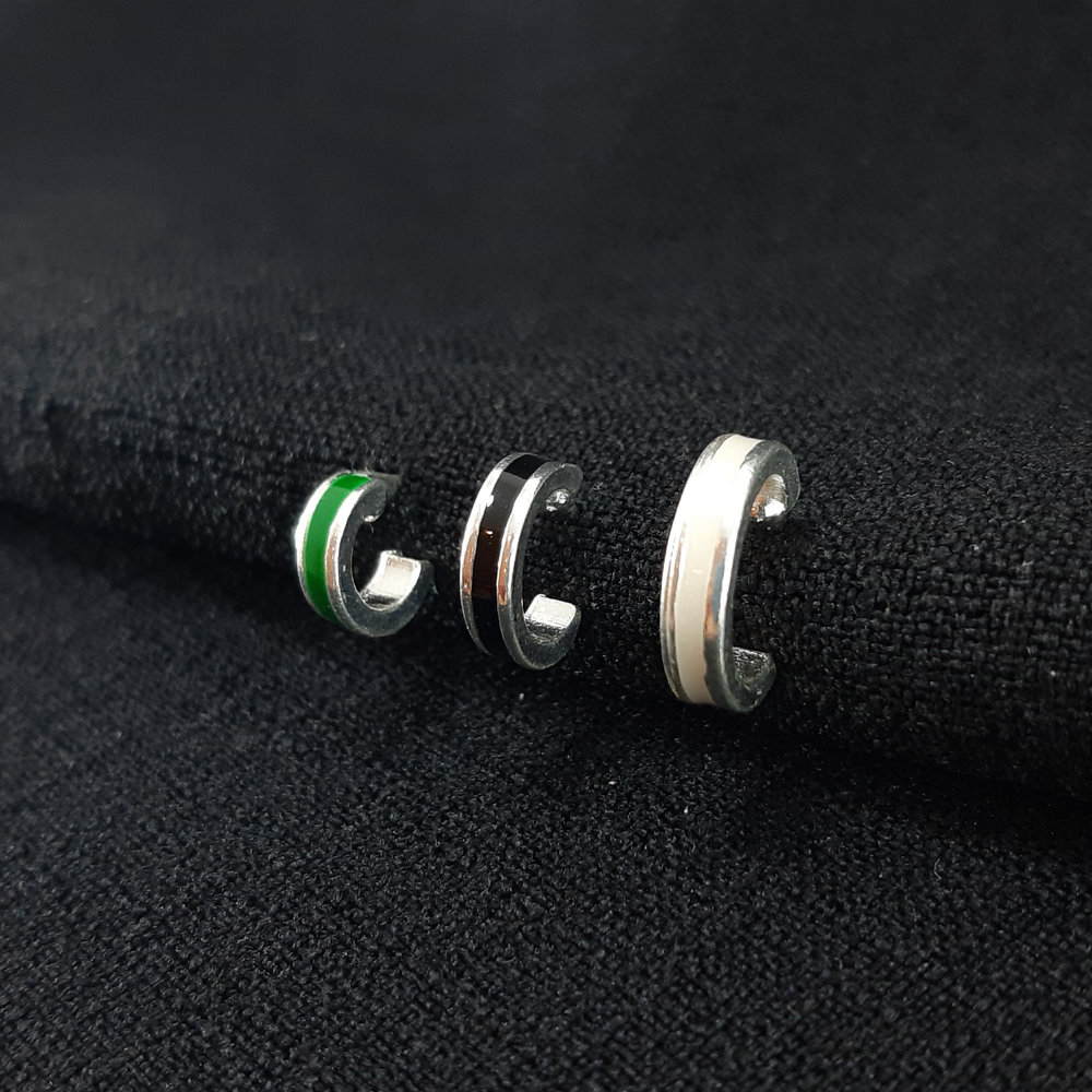 Trio de argolas cores variados