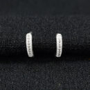 Brinco argolinha frente cravejado