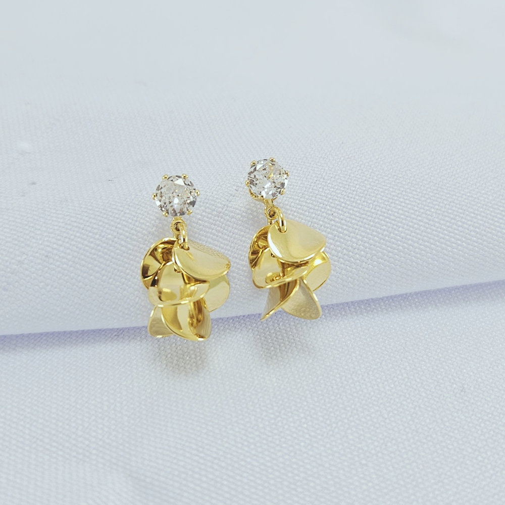 Brinco ponto de luz elos lisos