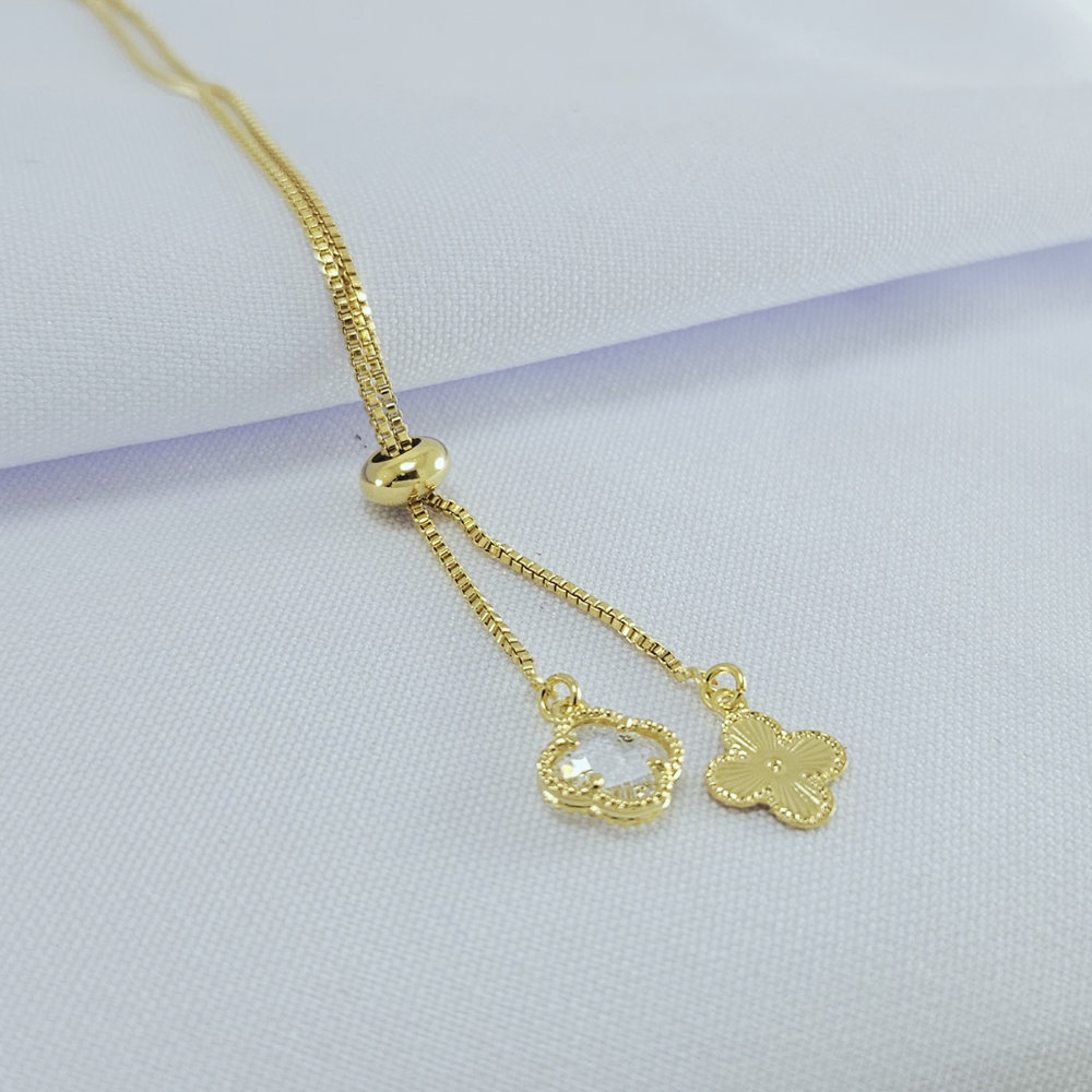 Gargantilha gravatinha com trevo - Imagem 2