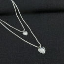 Gargantilha dupla detalhe coração