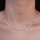 Gargantilha choker elos chapeados fosco