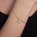 Pulseira elo cartier menor estrela cravejada