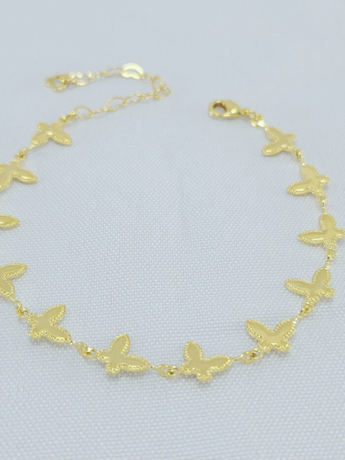 Pulseira borboleta borda detalhada