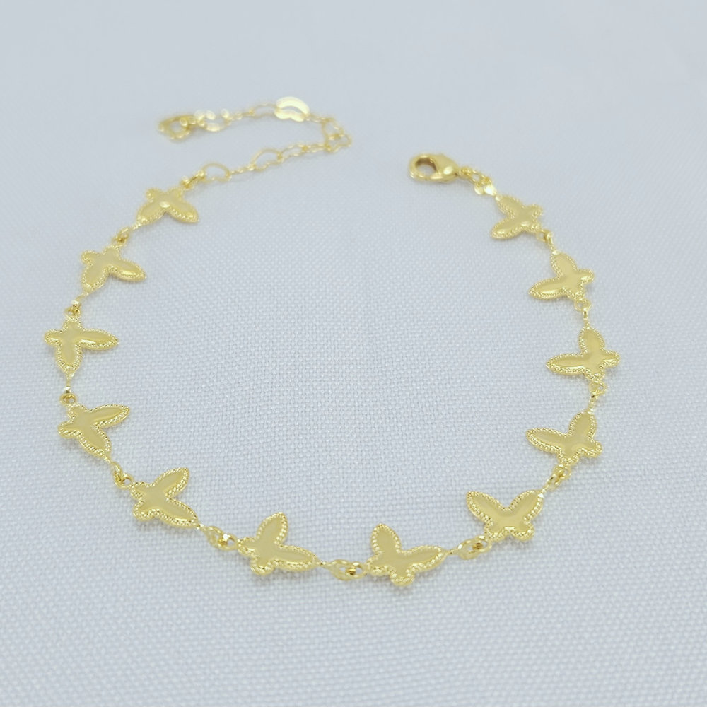 Pulseira borboleta borda detalhada