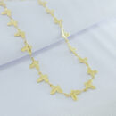 Gargantilha choker borboletas dourada