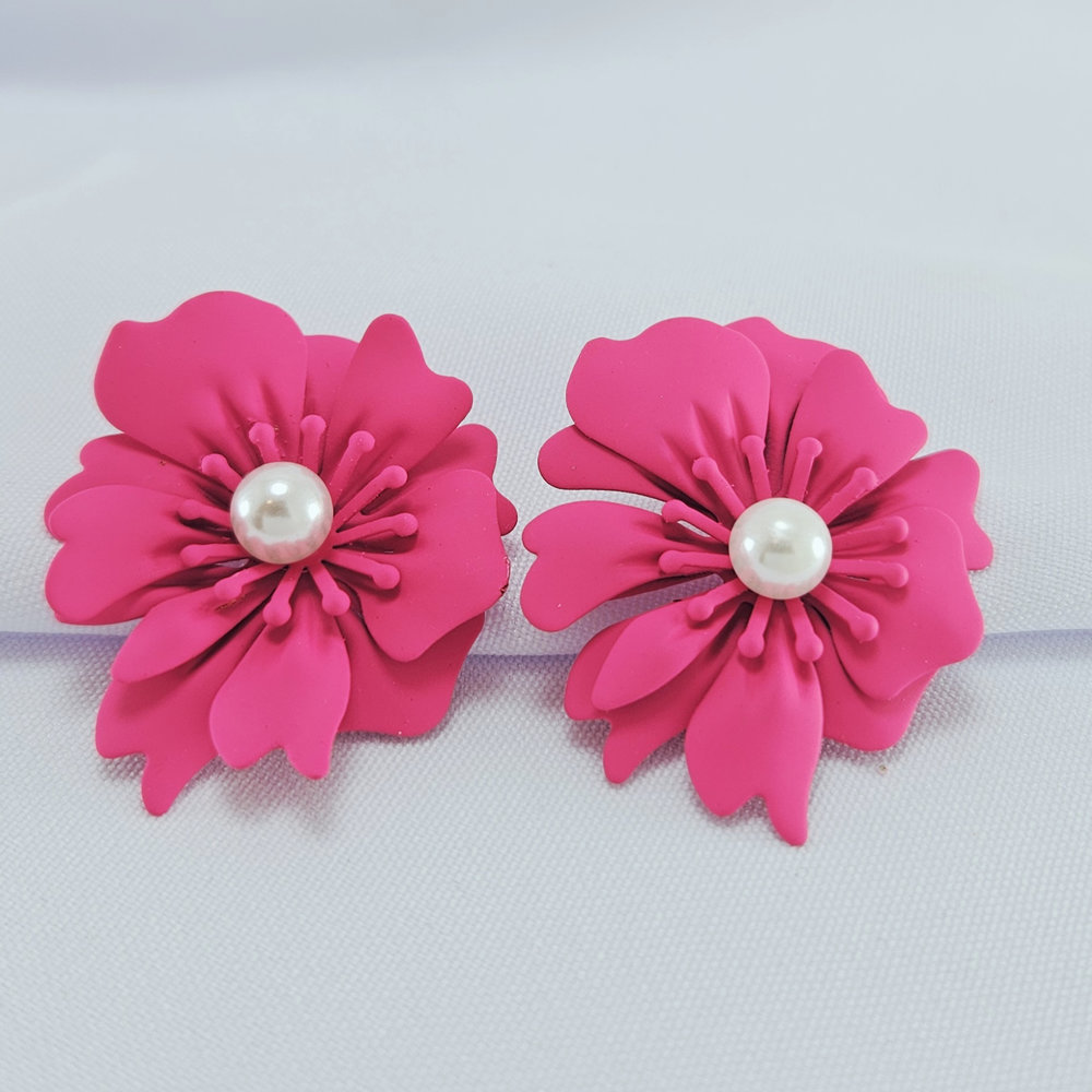 Brinco flor pérola central - Imagem 7