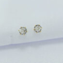 Brinco redondo ponto de luz cristal