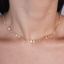 Gargantilha choker elos chapeados detalhado