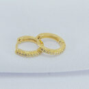 Brinco argola frente cravejado