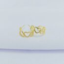 Argola fios corações lisos e trançados