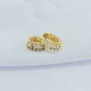 Brinco argola fio cravejado