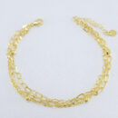 Pulseira tripla elos vazados