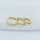 Trio de argolas frente cravejado