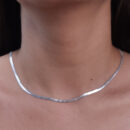 Gargantilha chocker malha laminada