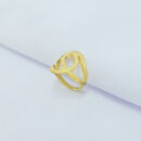 Anel fios entrelaçados liso