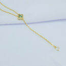 Gargantilha estilo gravatinha com trevo