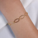Pulseira oval elos vazados