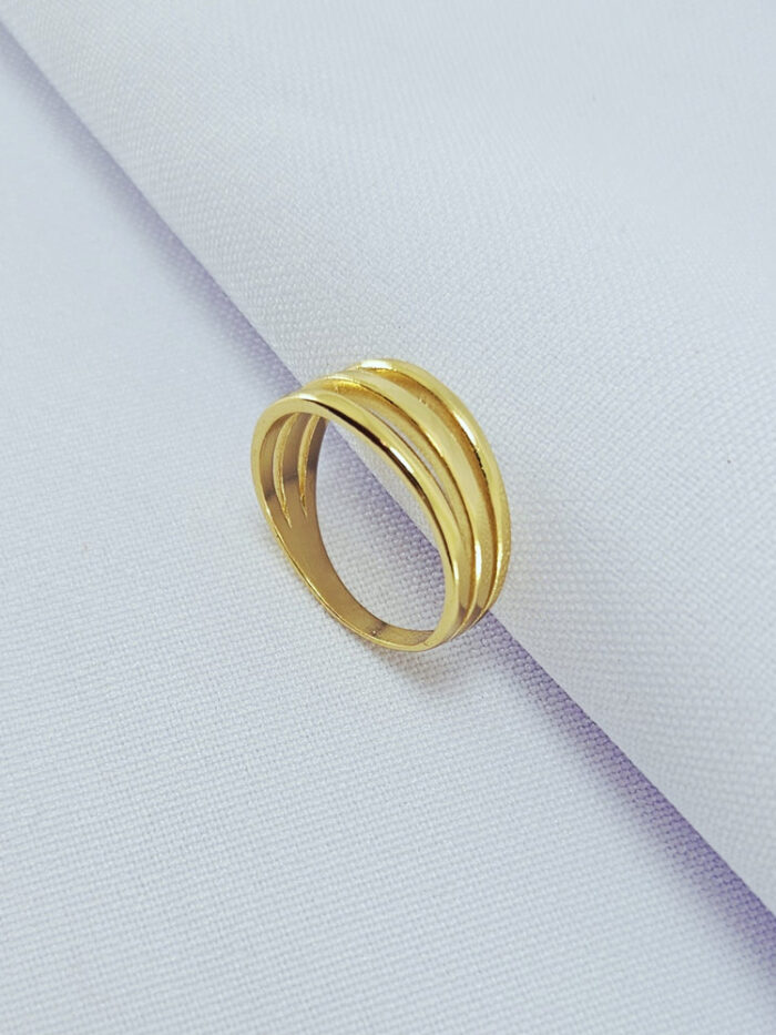 Anel três fios liso