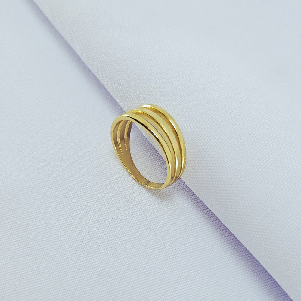 Anel três fios liso