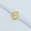 Anel base oval vazado