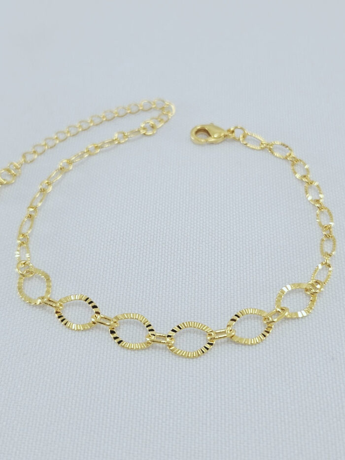 Pulseira elos ovais detalhado