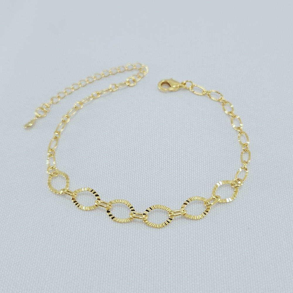 Pulseira elos ovais detalhado