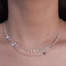 Gargantilha choker circulo fosco duplo