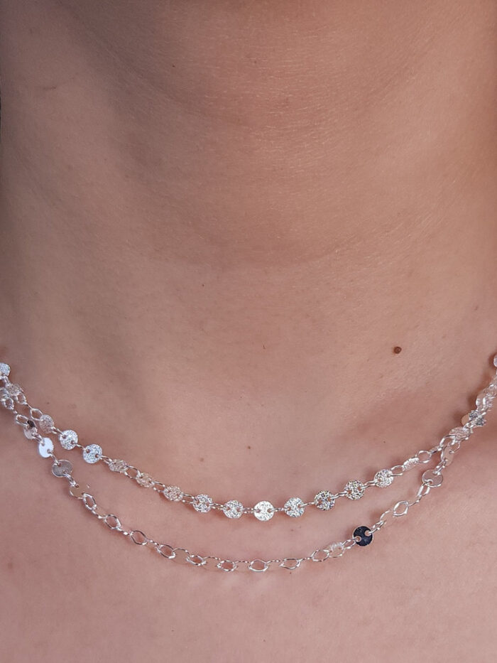 Gargantilha choker circulo fosco duplo