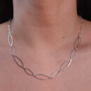 Gargantilha choker elos vazados oval